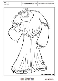 yeti-efsanesi boyama sayfaları